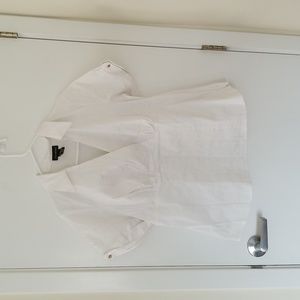 Lane Bryant - Short Sleeve White Shirt with side zipper - Size 14/16
